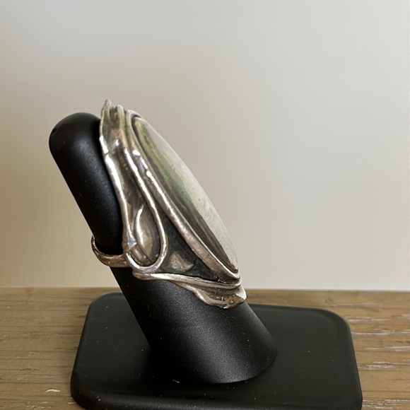 Original Pamela Love XL mood ring SOLID sterling silver RARE art nouveau 5.5 - Picture 7 of 14